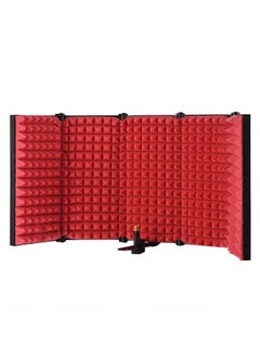 5-door Professional Studio Recording Microphone Isolation Shield Folding Pop Filter Microphone Wind Screen with High Density EVA Foam Sound Absorbing Recording Equipment