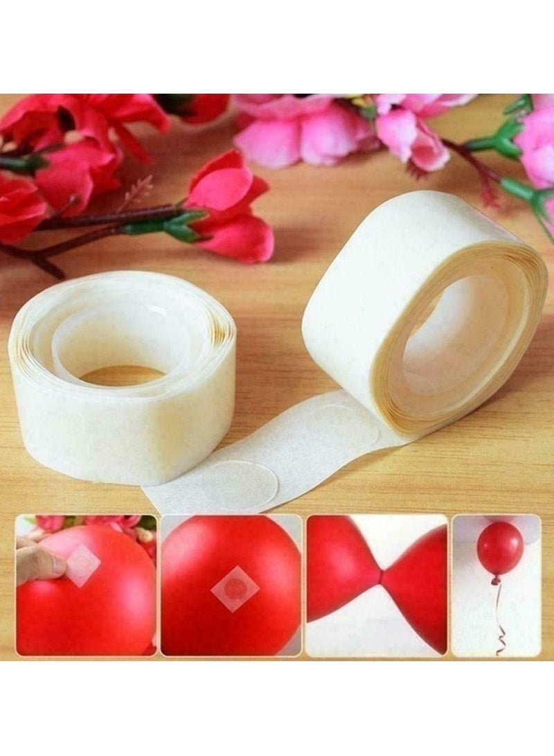 Double-sided clear tape for fixing light strips, decorations, and birthday balloons. The tape consists of 100 pieces of double-sided adhesive circles. - Image 2