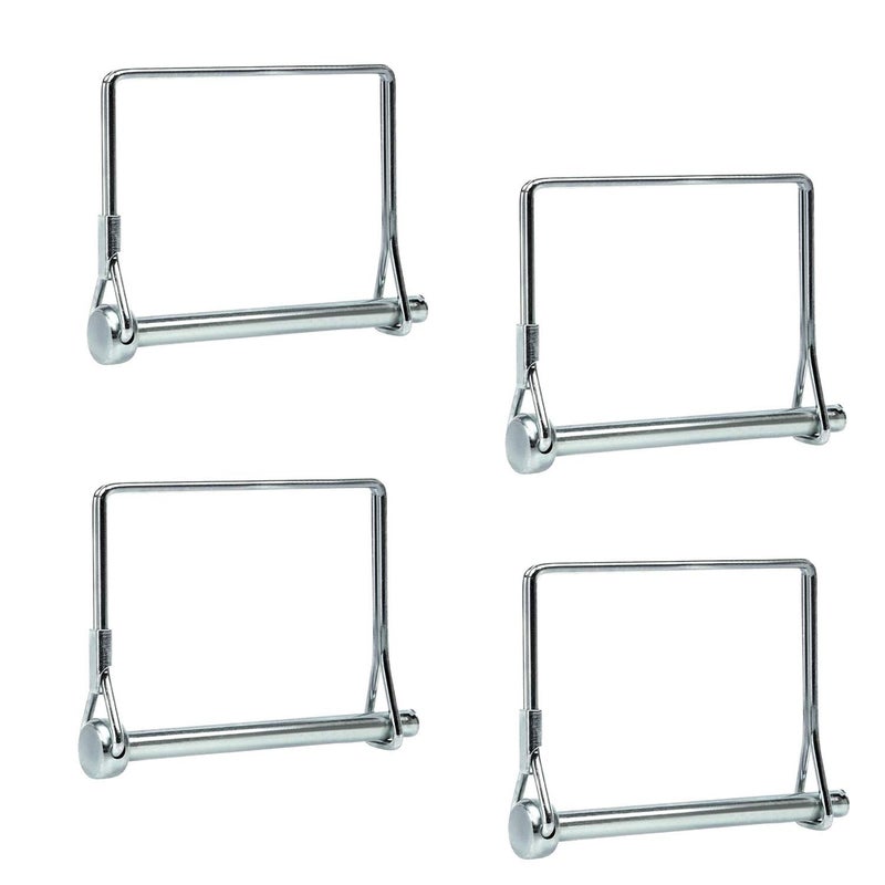 LinaLife 4 Pack Square Loop Wire Lock Pin 3/8" Shaft Locking Pin Square Loop Pto Pin Safety Coupler Hitch Pin for Farm Trailers Lawn Garden Square Loop - Image 1