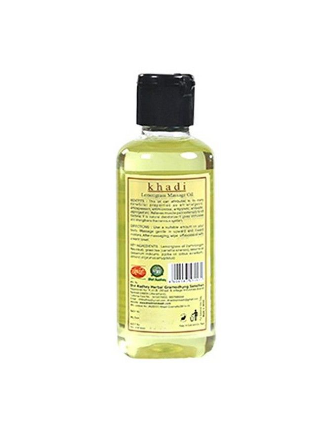 KHADI RISHIKESH Herbal Lemongrass Massage Oil Combo Set Pack Of 2 X 210 Ml( 420 Ml) - Image 3