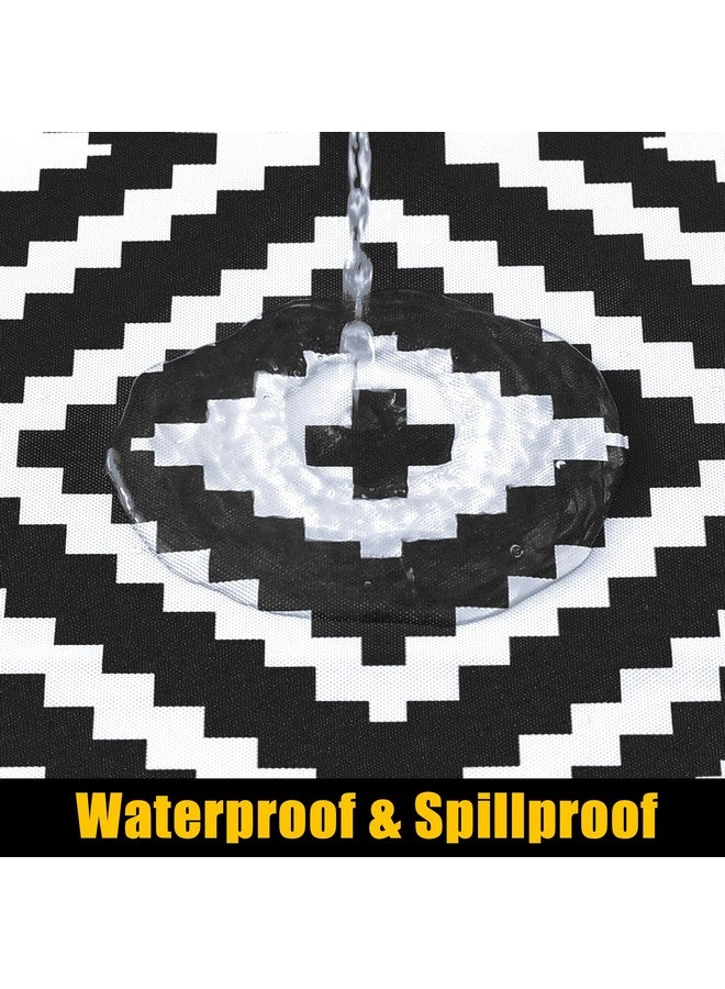 Smiry Rectangle Picnic Table Cloth, Waterproof Elastic Fitted Outdoor Tablecloths for 6 Foot Tables, Wipeable Flannel Backed Vinyl Table Cover for Camping, Dining and Indoor (30"x72", Black) - Image 3