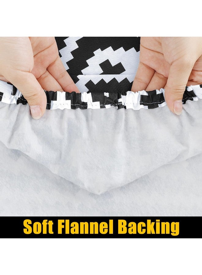 Smiry Rectangle Picnic Table Cloth, Waterproof Elastic Fitted Outdoor Tablecloths for 6 Foot Tables, Wipeable Flannel Backed Vinyl Table Cover for Camping, Dining and Indoor (30"x72", Black) - Image 5