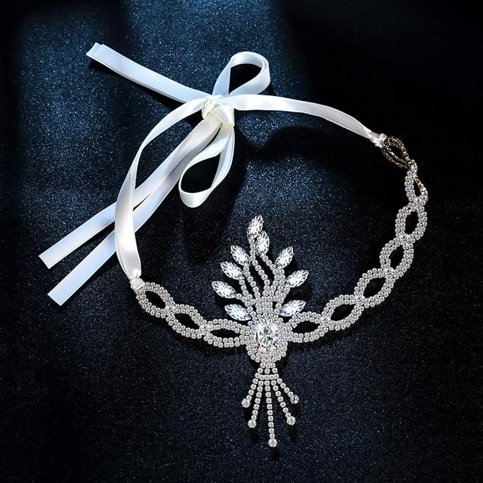 1920s Headband for Women Vintage Hair Accessories for Women Boho Leaf Flapper Accessories Bridal Hairbands 1920 Hair Accessories for Women