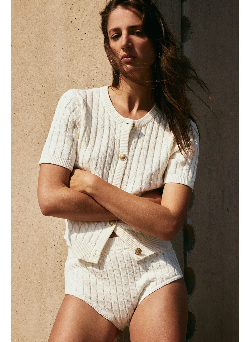H&M Cable-Knit Mini Shorts