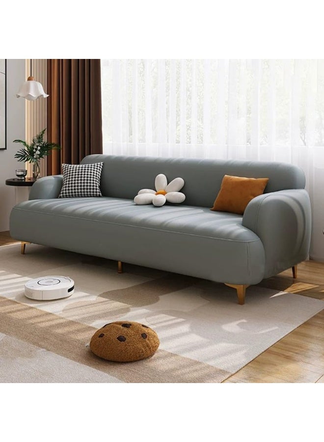 Comfynest Comfynest Glam Wood Frame Anti Cat Scratch Fabric Upholstery Slide Storage Sofa In Solid Color For Women 170 X 80 X 75 Cm Light Gray 