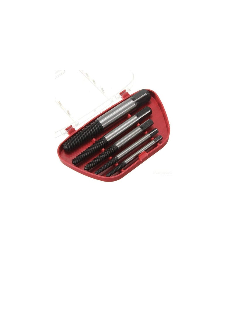 Steel Broken Speed Out Damaged Screw Extractor Drill Bit Guide Set Broken Bolt Remover Easy Out Set 5 pcs  - Image 2