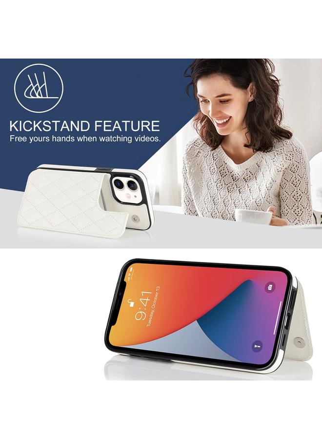 Zaboon Case For iPhone 12 mini Double Buckle Rhombic PU Leather Phone Case - Image 4