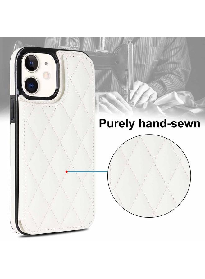 Zaboon Case For iPhone 12 mini Double Buckle Rhombic PU Leather Phone Case - Image 5