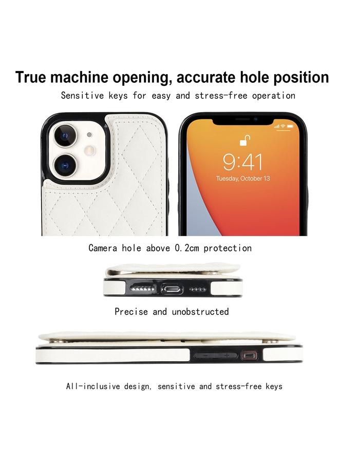 Zaboon Case For iPhone 12 mini Double Buckle Rhombic PU Leather Phone Case - Image 2