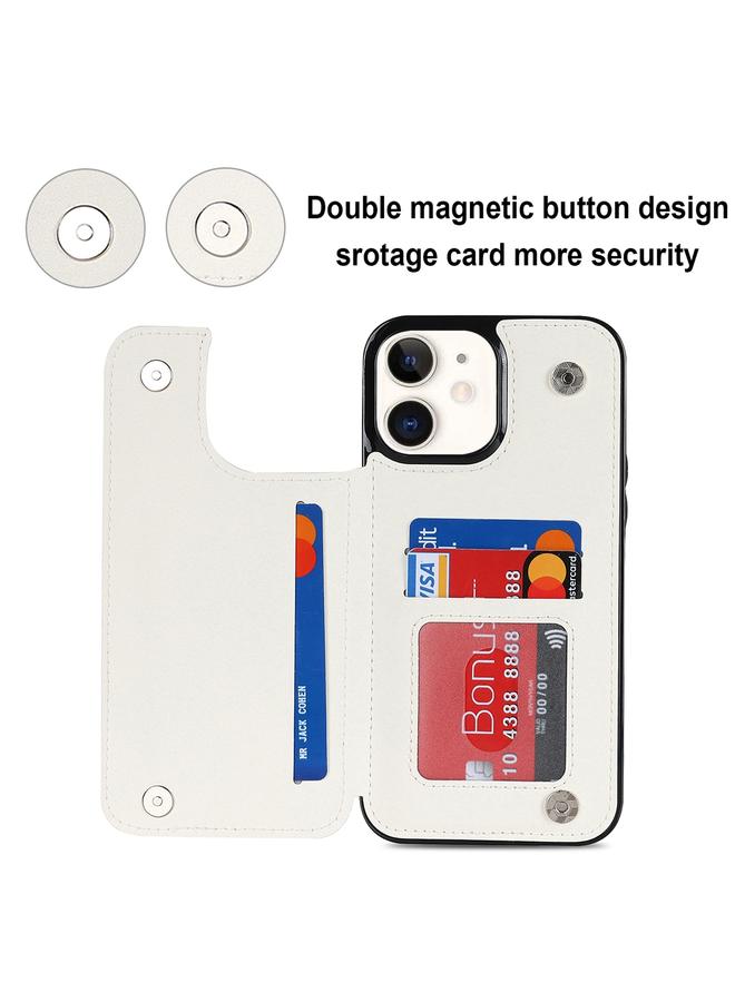 Zaboon Case For iPhone 12 mini Double Buckle Rhombic PU Leather Phone Case - Image 3