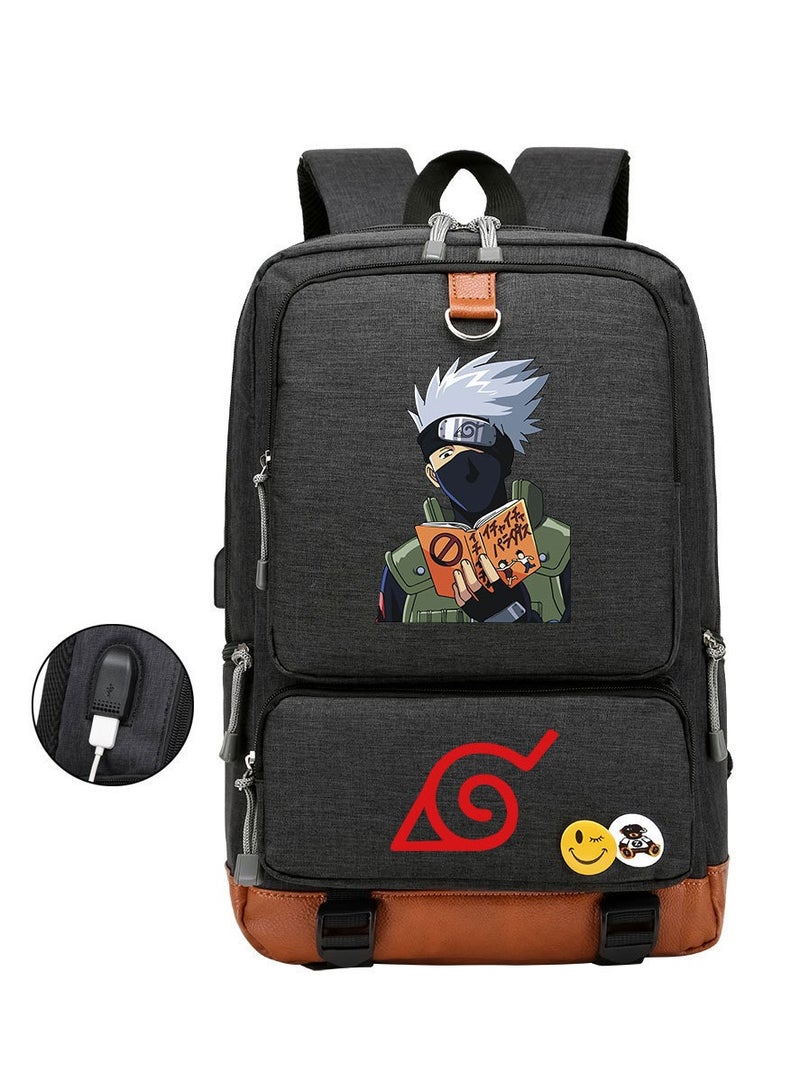 Naruto Teenage Students Men And Women Printed Casual Travel Backpack