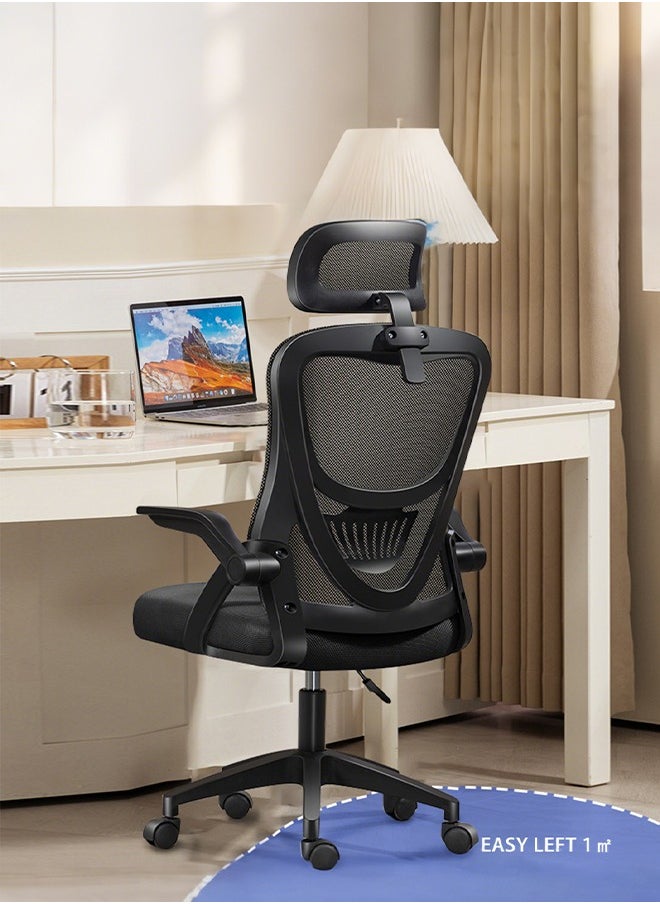 Office Chair Gaming Chair Ergonomic Office Chair, Breathable Mesh Design High Back Desk Chair with Adjustable Headrest Swivel Armrest and Lumbar Support