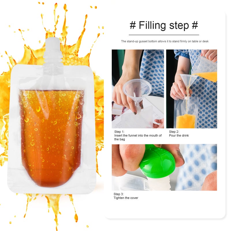 30Pcs 100ML Transparent Drinks Flasks Liquor Pouch Reusable Beverages Drinking Flasks - Image 4