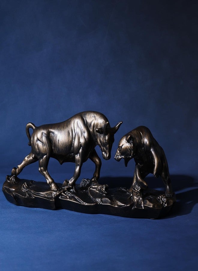 oliruim Wall Street Bull Statue Bull Market Bear Market Statue Stock Sculpture Office Desk Bookshelf Living Room Study Home Decor - Image 2