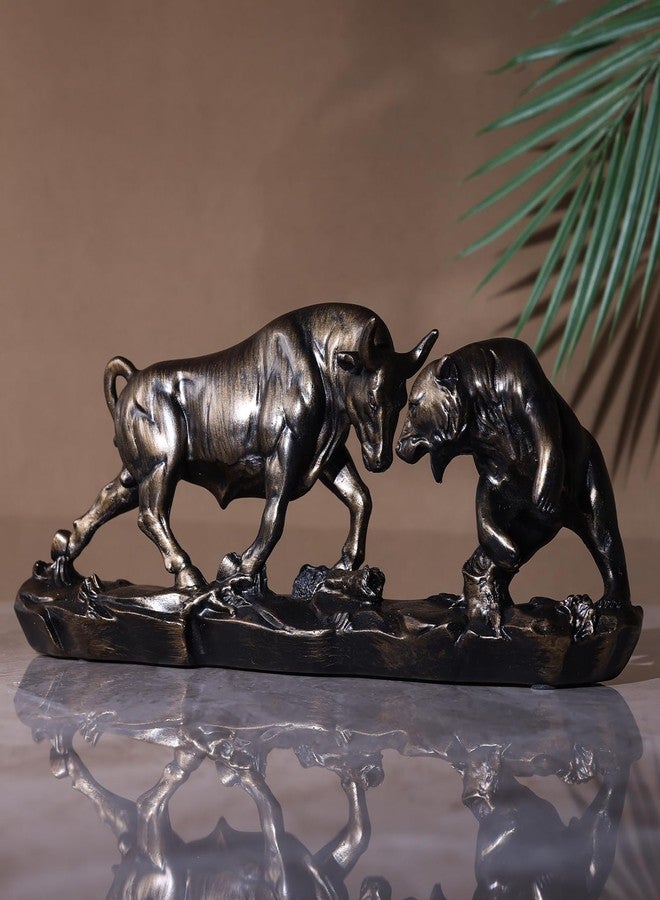 oliruim Wall Street Bull Statue Bull Market Bear Market Statue Stock Sculpture Office Desk Bookshelf Living Room Study Home Decor - Image 4