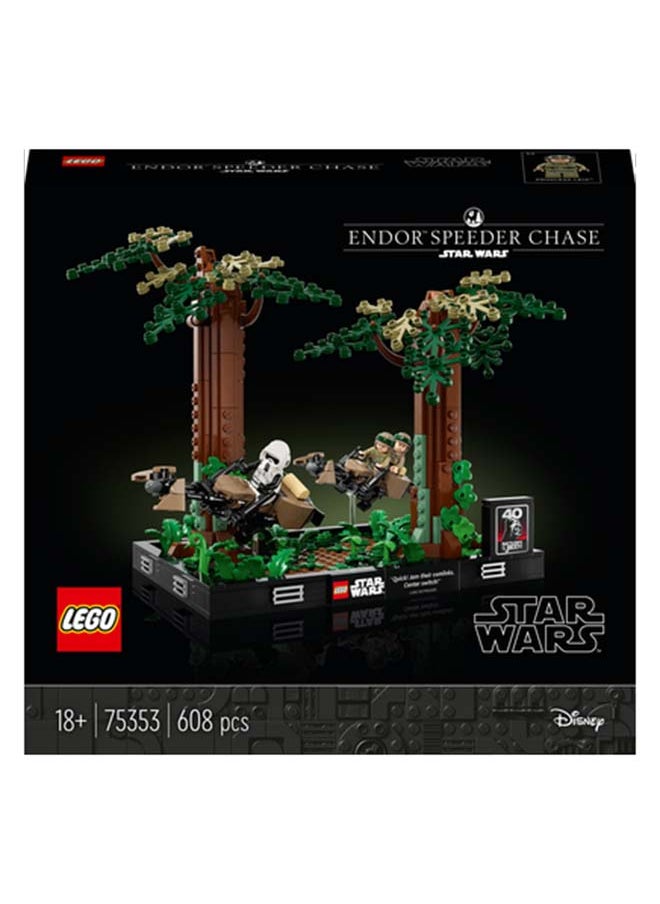 LEGO Star Wars Endor Speeder Chase Diorama 75353 Building Set 608 Pieces 608 Pieces (Ages 18+)  - Image 2