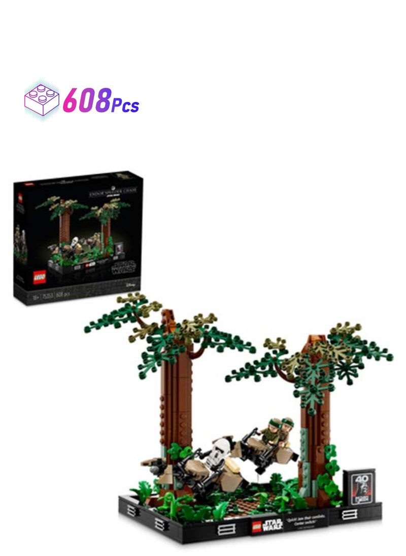 LEGO Star Wars Endor Speeder Chase Diorama 75353 Building Set 608 Pieces 608 Pieces (Ages 18+)  - Image 1