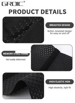 GROIC Waist Trainer for Women Triple Belt Body Shaper Waist Trainer Corset with 3 Hooks and 3 steel Bones, Sauna Workout Trimmer Belts Underbust Corset Tummy Control Hourglass Tummy Slimming Belly Body Shap  - Image 3