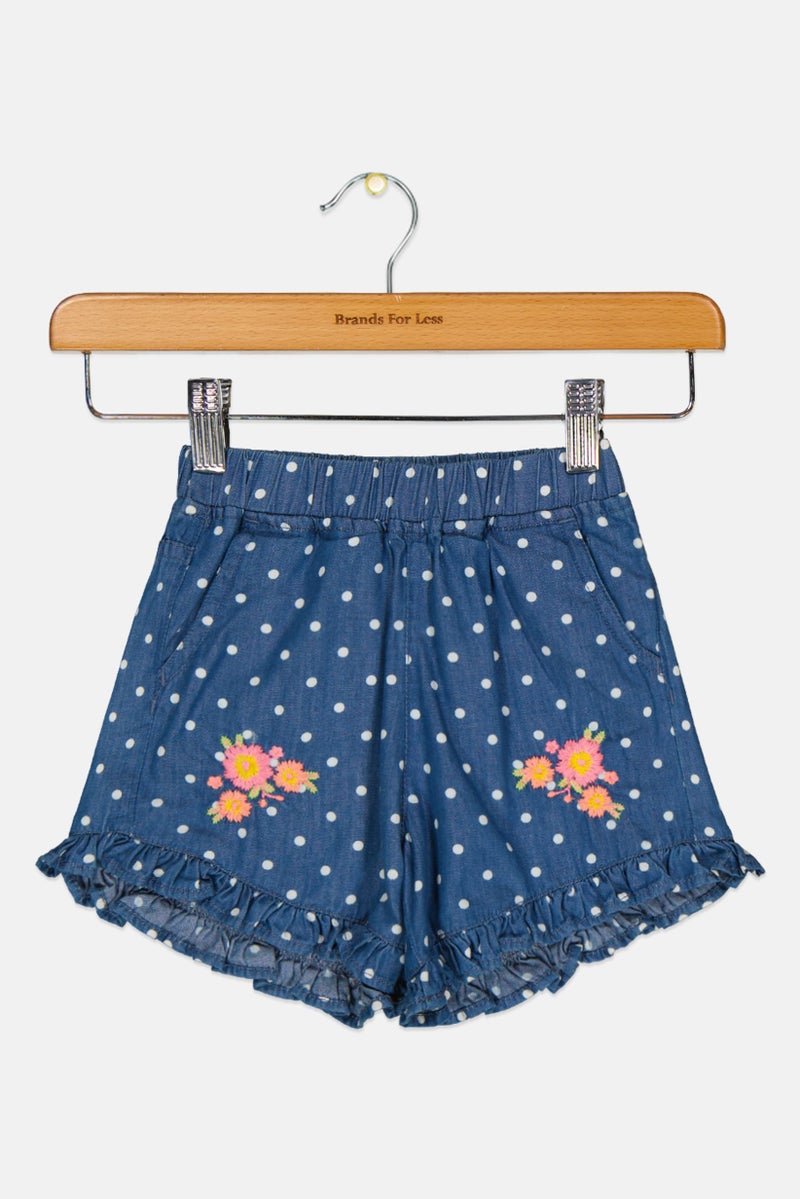 Hamleys Toddlers Girl Polka Dots Shorts, Multicolor - Image 3