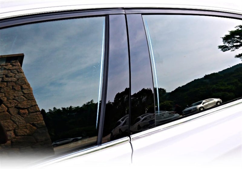 DEMULAX Black Window B C Pillars Protection Stickers for Polo - Image 1