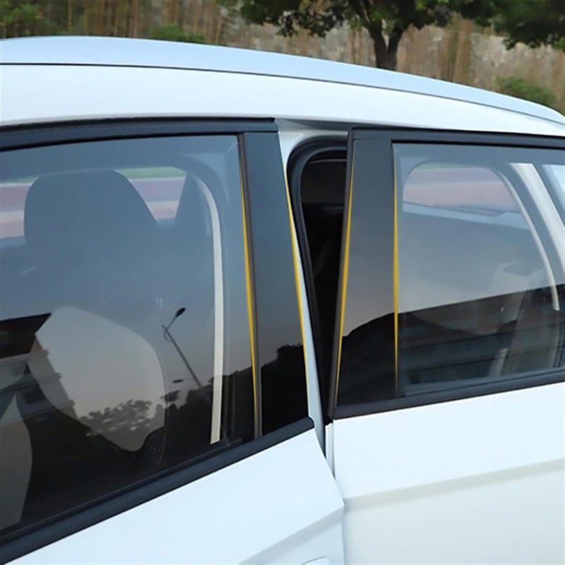 DEMULAX Black Window B C Pillars Protection Stickers for Polo - Image 3