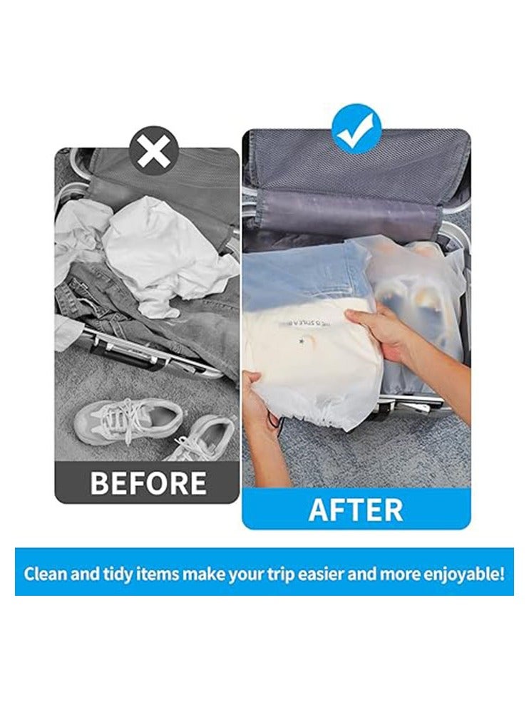 Arabest Clear Shoe Bags for Travel 10 PCS, 15.7" x 11.8" Travel Shoe Bags for Packing, Waterproof Drawstring Travel Shoe Storage Bag, Travel Essentials for Men and Women - Image 4