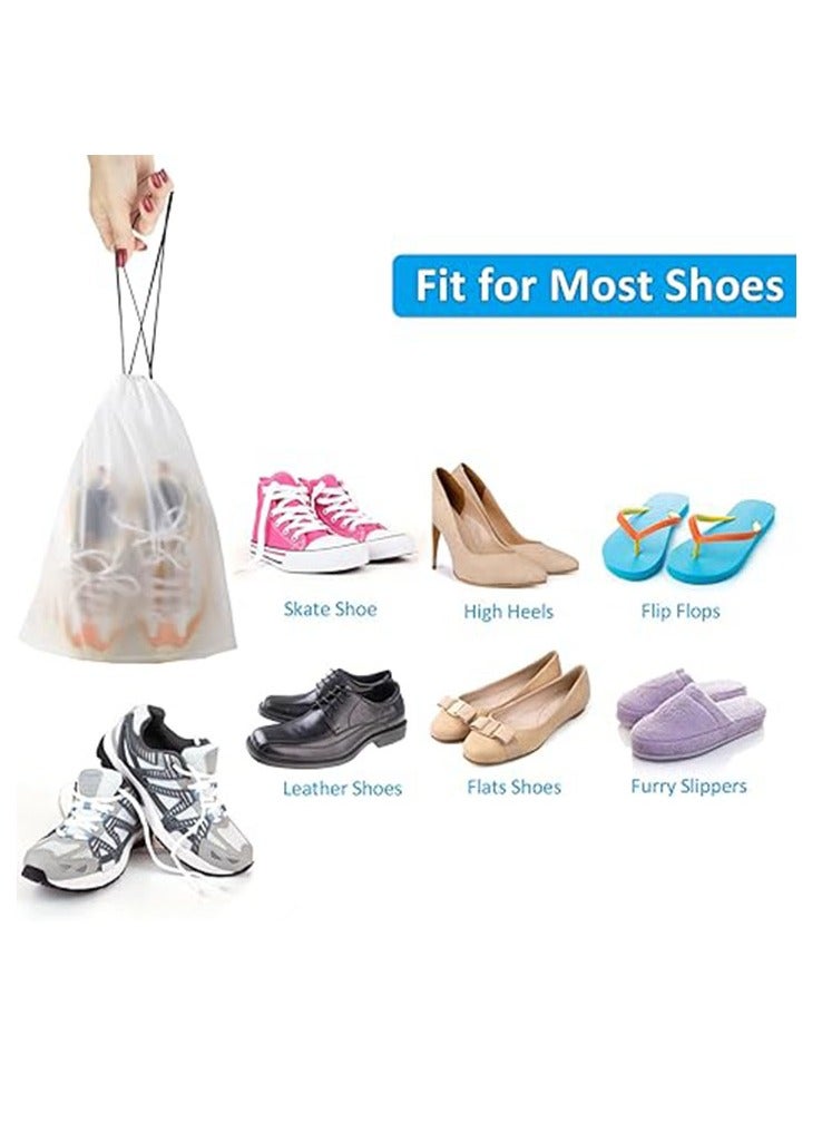 Arabest Clear Shoe Bags for Travel 10 PCS, 15.7" x 11.8" Travel Shoe Bags for Packing, Waterproof Drawstring Travel Shoe Storage Bag, Travel Essentials for Men and Women - Image 5