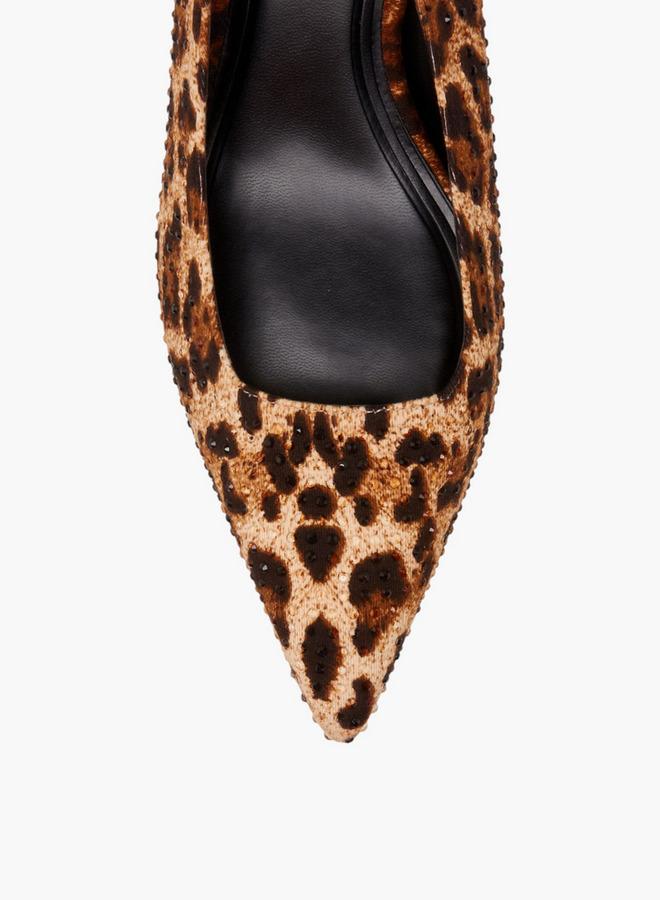 سيليست أحذية نسائية بكعب قطة وطبعات حيوانات - Image 4