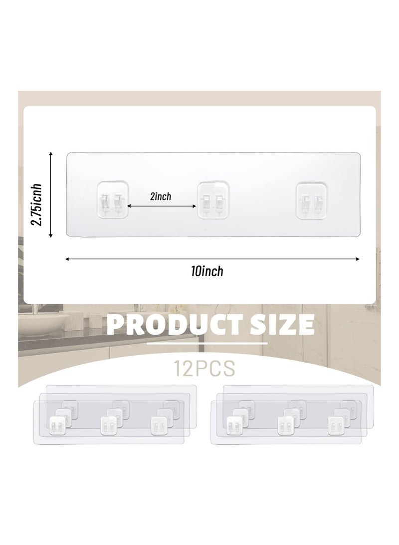 12 Pcs Corner Shower Caddy Adhesive Replacement Hook, Adhesive Stickers for Shower Caddy Shelves Rack Basket Holder, Bathroom Organizer Hanging Hook - Image 2