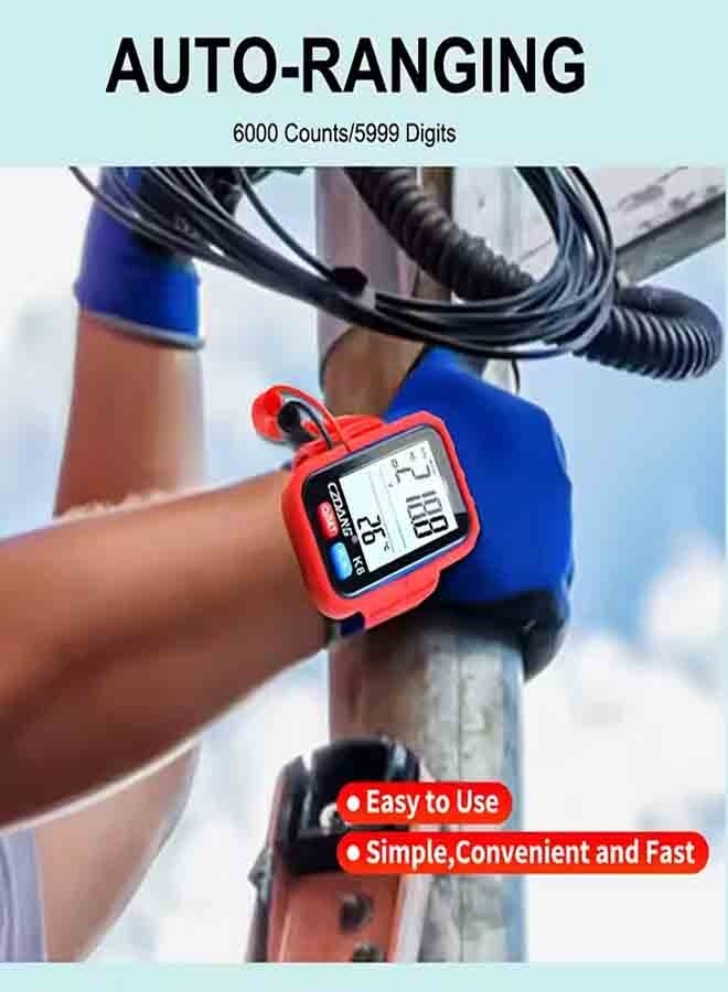 Mini Style Wearable Wristband with a Digital Multimeter Smart Anti-Drop High-Precision Universal Meter Tester That Can Measure DCV, ACV Resistance Continuity, Compact and Portable Designed for Outdoor High-Altitude Work, a Portable Repair Tool Specifically for Electricians - Image 4