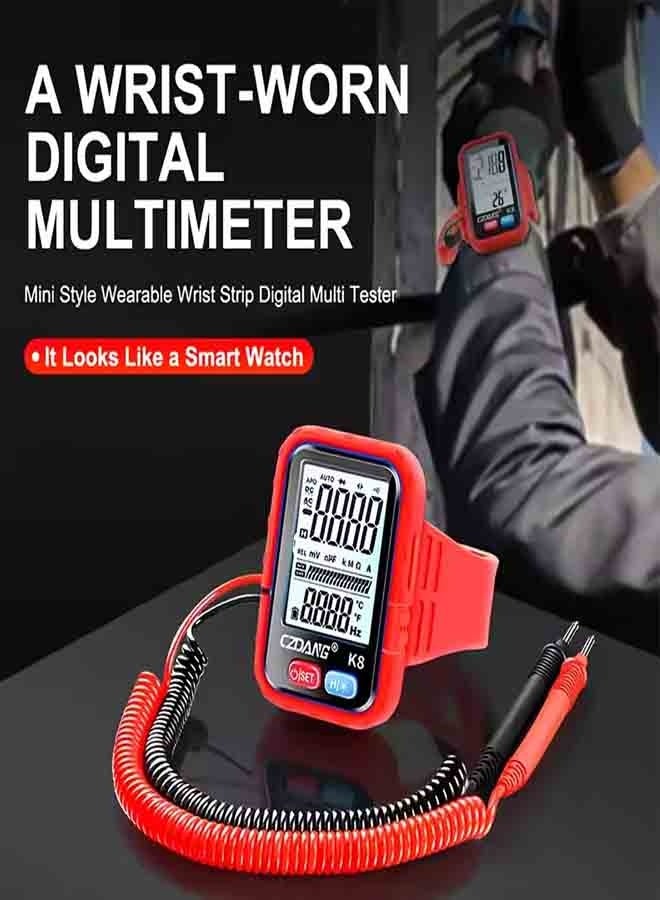 Mini Style Wearable Wristband with a Digital Multimeter Smart Anti-Drop High-Precision Universal Meter Tester That Can Measure DCV, ACV Resistance Continuity, Compact and Portable Designed for Outdoor High-Altitude Work, a Portable Repair Tool Specifically for Electricians - Image 5