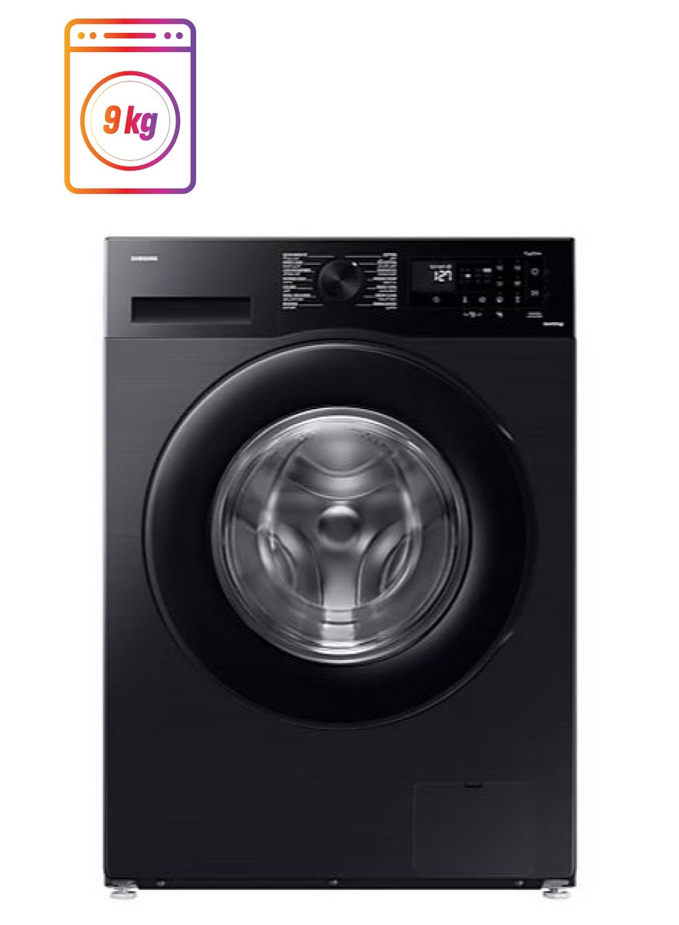 Front Load Washing Machine 1400 RPM/ 9 kg Steam inverter 9.0 kg WW90CGC0EDABAS Black