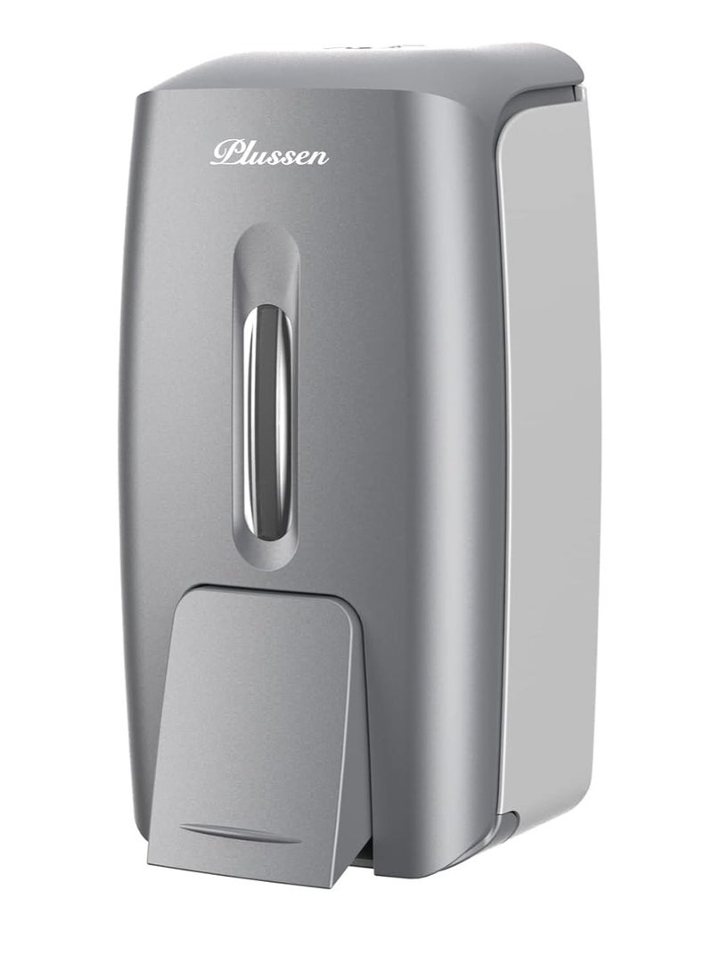 PLUSSEN موزع صابون تجاري من PLUSSEN للتثبيت على الحائط – 800 مل – موزع صابون ومعقم يدوي - Image 1