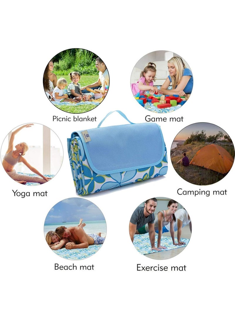 Picnic Mat Picnic Blanket Waterproof Beach Rug150cmx200cm ,200cmx200cm Picnic Mat Washable Lightweight with Handle Checkered for Hiking Travelling Outdoor Camping,Parks - Image 5