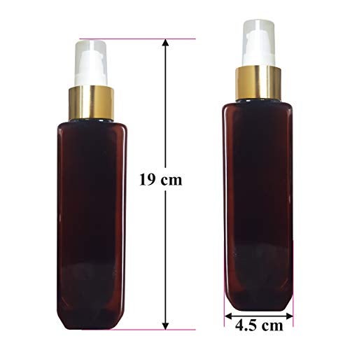 MARKSCLEAR Zenvista Empty Pump Lotion/Dispenser Pump Bottle Cosmetic Container for Shampoo Bottle, Hair Oil Bottle, Sanitizer Spray Bottle, Sprayer, Amber Bottle-200ml (Pack Of 3) - Image 2