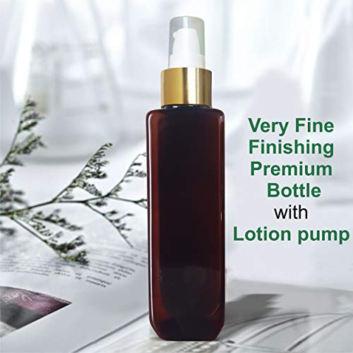 MARKSCLEAR Zenvista Empty Pump Lotion/Dispenser Pump Bottle Cosmetic Container for Shampoo Bottle, Hair Oil Bottle, Sanitizer Spray Bottle, Sprayer, Amber Bottle-200ml (Pack Of 3) - Image 3