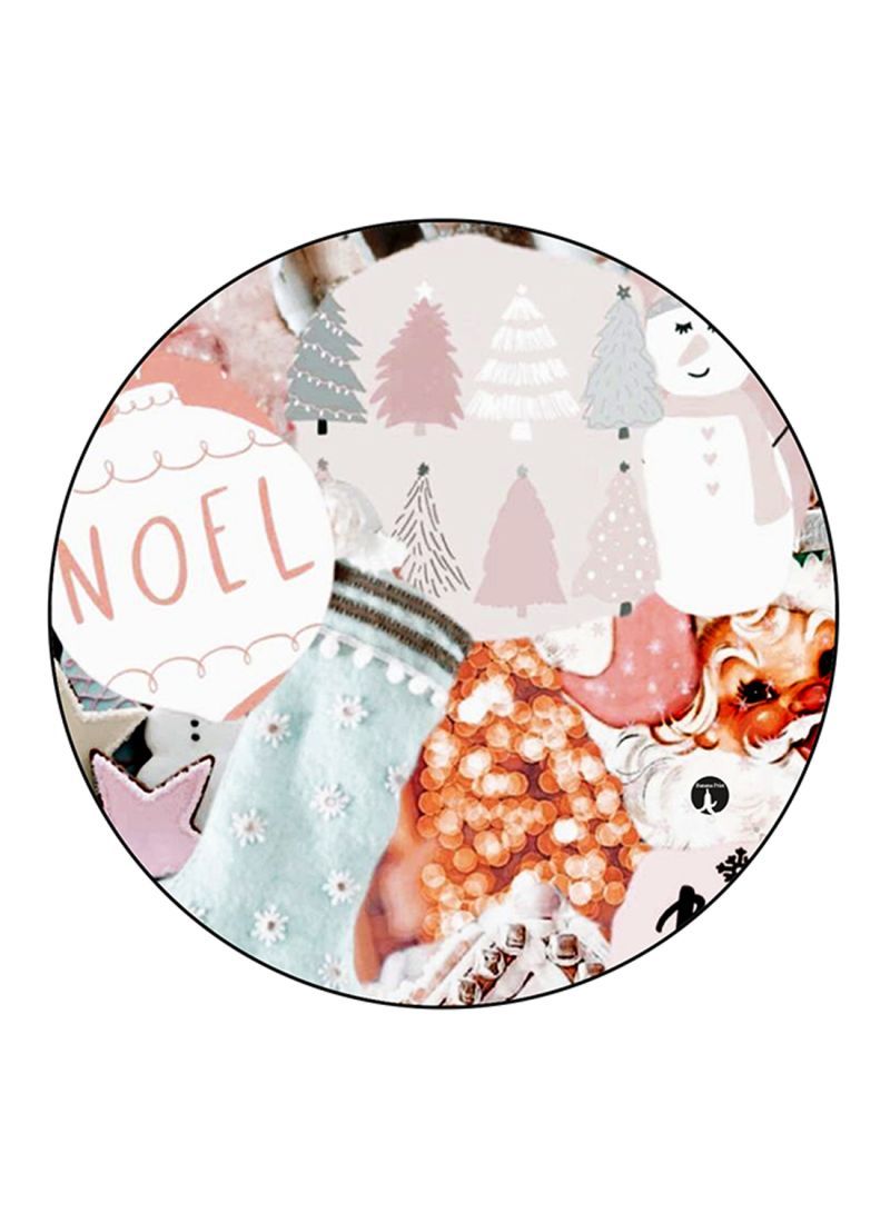 RKN Christmas Printed Round Pin Badge Multicolour - Image 2