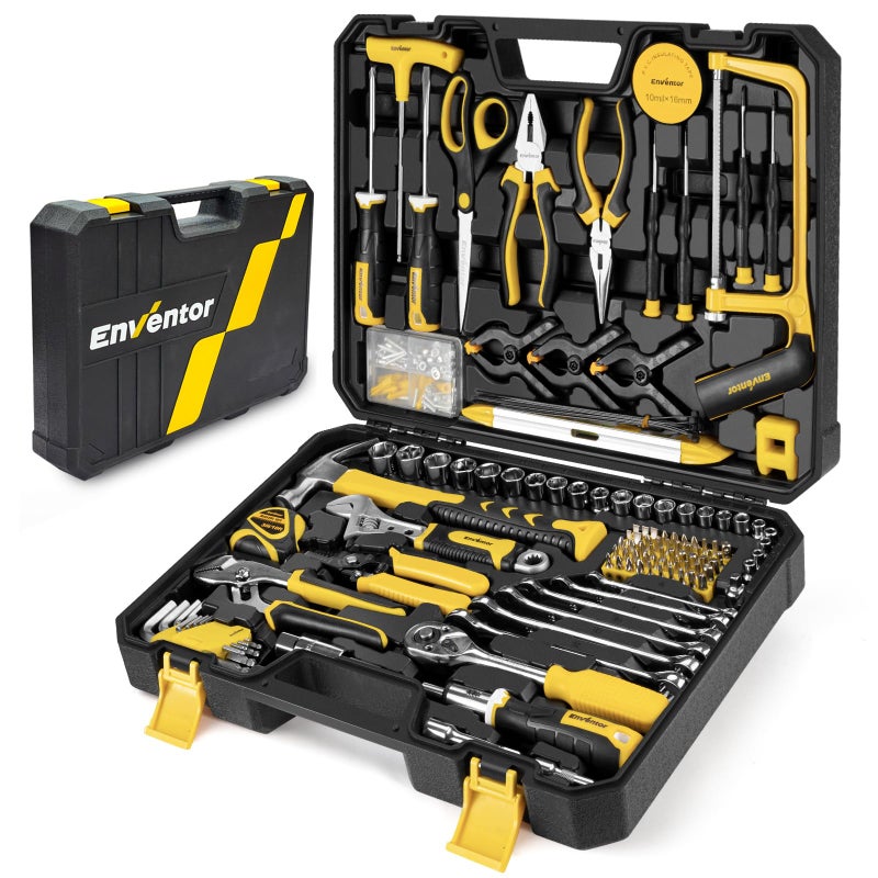 Enventor Tool Kit Set, 280PCS General Household Hand Tool Kit with Storage Toolbox, Complete Home Auto Repair Tool Set - Image 1