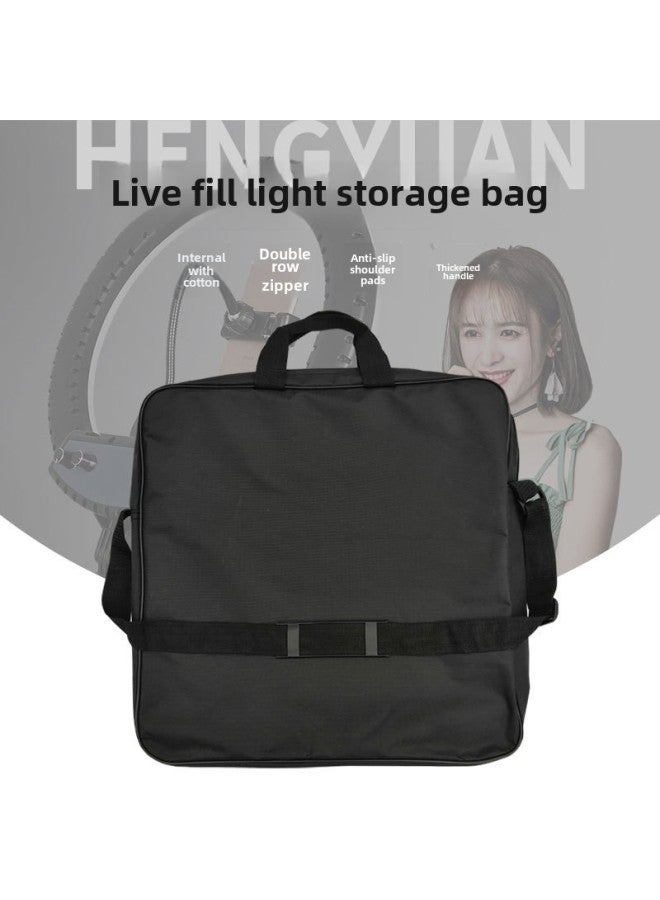 Live Light Supplement Storage Bag Accessories Led Ring Light Supplement Portable Portable Bag Outdoor Travel Business-Color:14 Inch "37*37*6.5cm" Plus Cotton  - Image 2