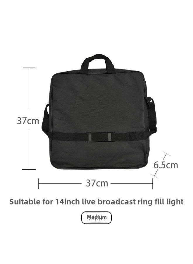 Live Light Supplement Storage Bag Accessories Led Ring Light Supplement Portable Portable Bag Outdoor Travel Business-Color:14 Inch "37*37*6.5cm" Plus Cotton  - Image 1