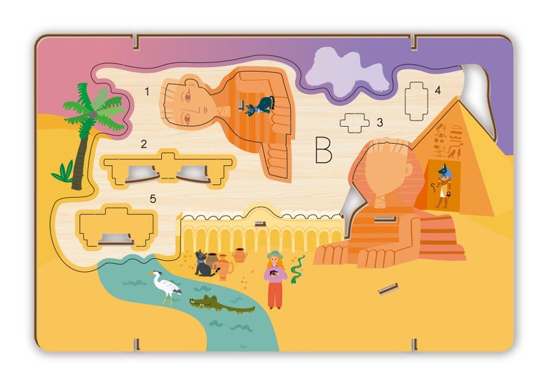 Avenir - Let’s Travel Together 3D Cityscape Puzzle – Cairo Wooden DIY Model Kit | Build Famous Landmarks with Illustrated Guide | Educational Travel Gift for Kids & Adults - Image 4