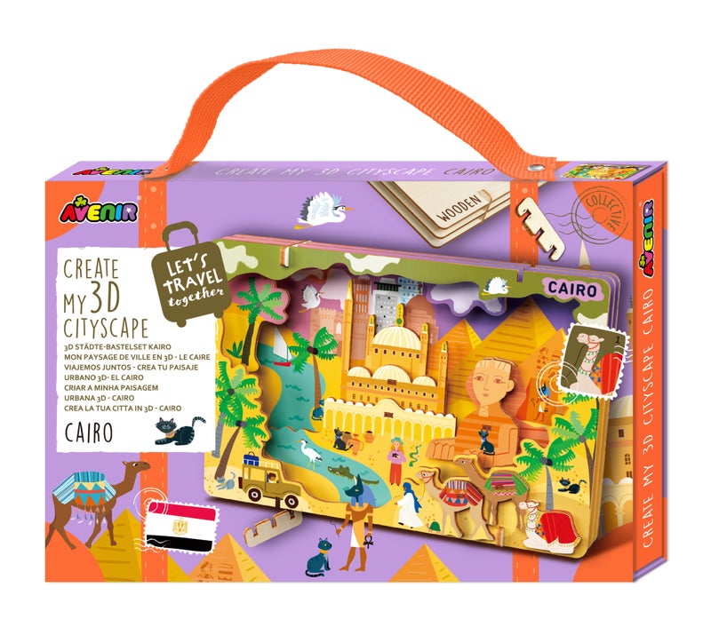 Avenir - Let’s Travel Together 3D Cityscape Puzzle – Cairo Wooden DIY Model Kit | Build Famous Landmarks with Illustrated Guide | Educational Travel Gift for Kids & Adults - Image 1