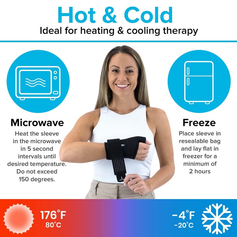 Arctic Flex Wrist Ice Pack Wrap  Extra Strength Hot  Cold Therapy  Reusable Hand  Thumb Freeze Sleeve  FSAHSA Approved for Arthritis Carpal Tunnel Surgery  Pain Relief Fits Left  Right - Image 5