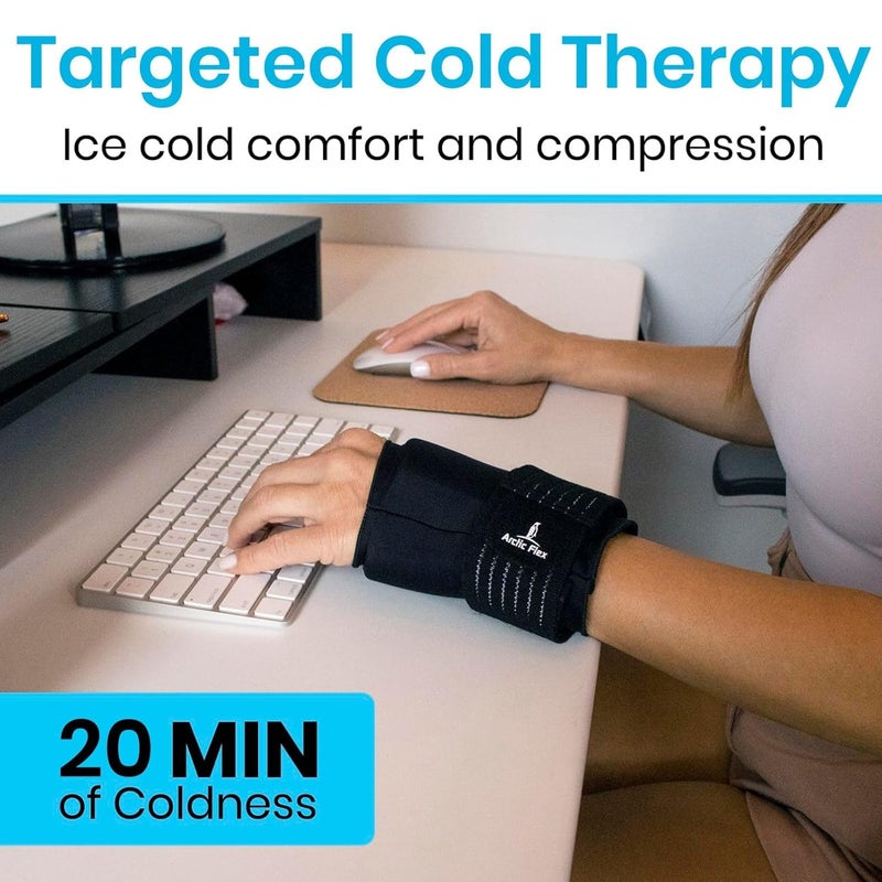 Arctic Flex Wrist Ice Pack Wrap  Extra Strength Hot  Cold Therapy  Reusable Hand  Thumb Freeze Sleeve  FSAHSA Approved for Arthritis Carpal Tunnel Surgery  Pain Relief Fits Left  Right - Image 3