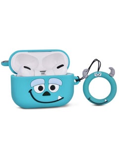 NIBEMINENT Silicone Cartoon Case Cover For Apple AirPods Pro Blue  - Image 2