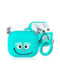 NIBEMINENT Silicone Cartoon Case Cover For Apple AirPods Pro Blue  - Image 1