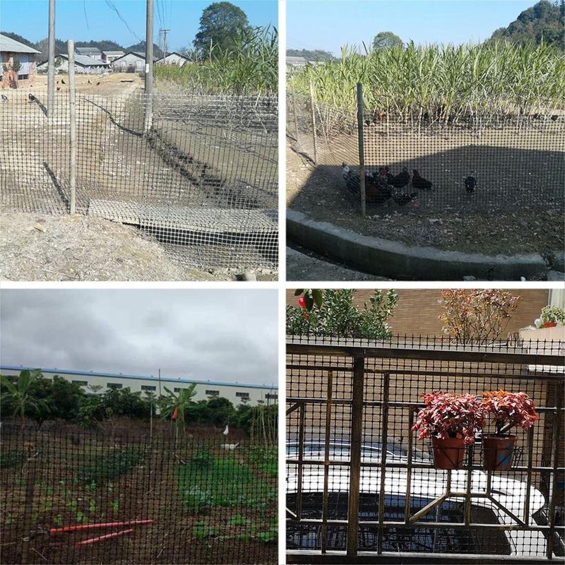 Balcony Privacy Network Plastic Safety Fence Black Grille Poultry Breeding Net Garden Balcony Stairs Protection Fencing Net(2X2cm-1.2m(H) X50m(L)) - Image 2