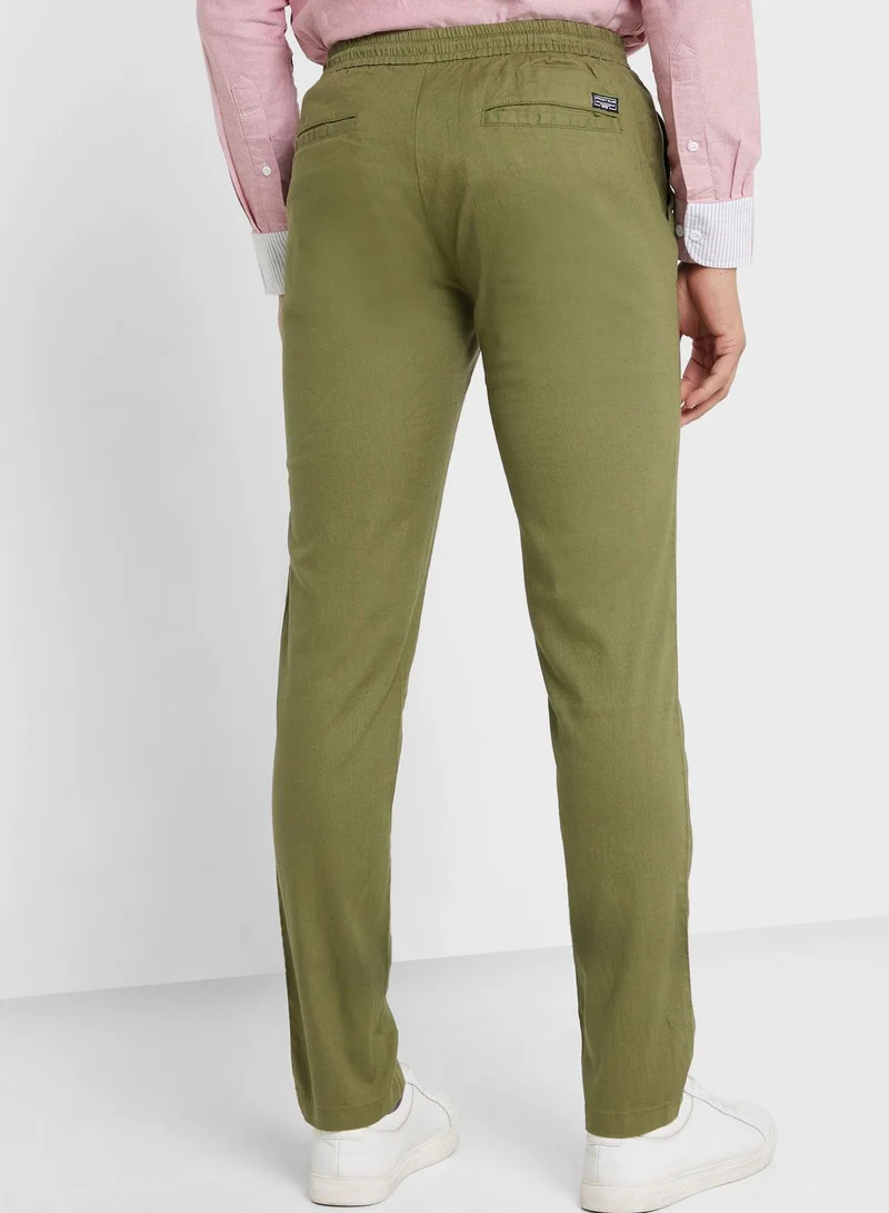 توماس سكوت Thomas Scott Men Comfort Slim Fit Cotton Lycra Chinos