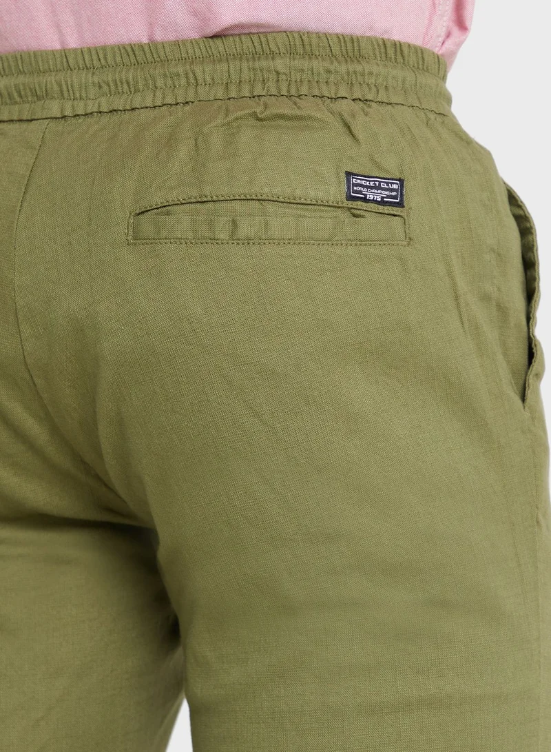 توماس سكوت Thomas Scott Men Comfort Slim Fit Cotton Lycra Chinos