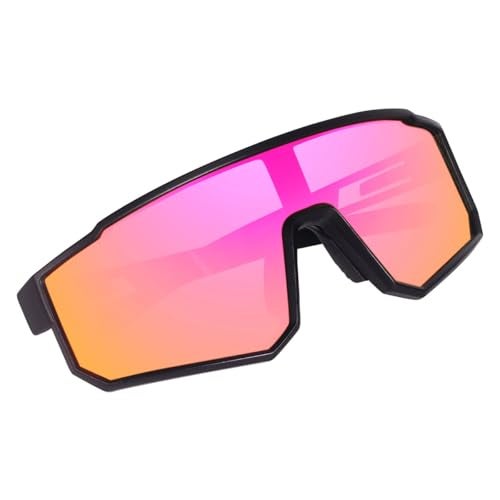 Dervin One Piece Shield Sports Oversized Visor Polarized Sunglasses for Men Women, Outdoor Cycling Hiking Fishing Sunglasses (Mirror Red) - Image 3